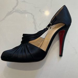 Christian Louboutin Black Satin Pumps